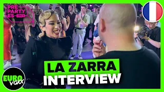 LA ZARRA - ÉVIDEMMENT (RED CARPET INTERVIEW) // Madrid PrePartyES 2023 // France Eurovision 2023