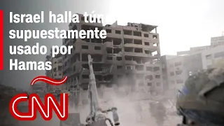 Fuerzas de Defensa de Israel le muestran a CNN un túnel entre un hospital y una escuela en Gaza