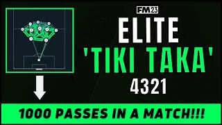 1000 PASSES! | How I Created The ELITE Tiki Taka Tactic In FM23 | Best FM23 Tactics