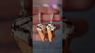 Ice Cream Earrings Polymer Clay Tutorial