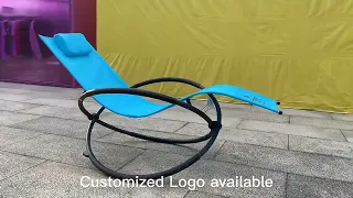Foldable Zero Gravity Lounger Patio Garden Lounger Rocking  Chair Relax Outdoor