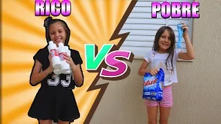 RICO VS POBRE FAZENDO AMOEBA / SLIME #4 | Biankinha