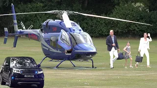 Prince William, Kate & Charlotte take off in a helicopter 🚁