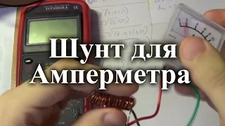 Calculation of the shunt for the ammeter.