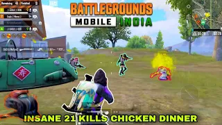 BGMI | RON KILLS 21 ENEMIES INSANE MATCH CHICKEN DINNER