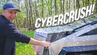 CRUSHING Stuff with the Tesla Cybertruck Frunk