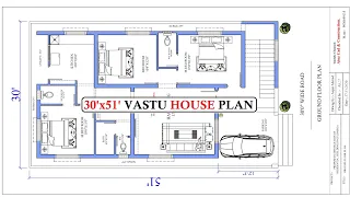 3Bhk WEST FACING HOUSE PLAN WITH CAR PARKING