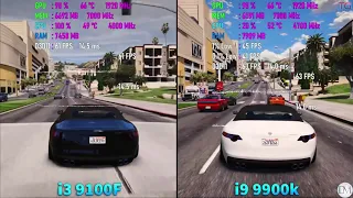 i3 9100F vs i9 9900k RTX 2080 Ti Test in 9 Games 1080pFHR [ Word test game ]