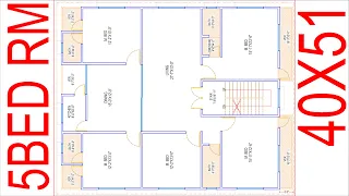 HOUSE PLAN DESIGN | EP 40 | 2000 SQUARE FEET 5 BEDROOMS HOUSE PLAN | LAYOUT PLAN