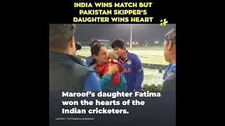 India Wins Match But Pakistan Skipper’s Daughter Wins Heart