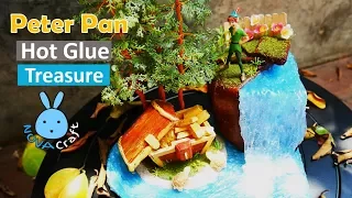 Hot Glue Waterfall Tutorial PeterPan Treasure | Awesome Hot Glue DIY Life Hacks for Crafting Art#033