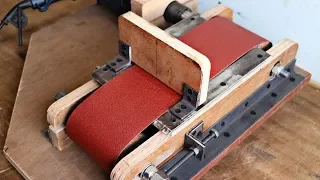 Make A Drill Powered Belt Sander || DIY Wall Mount Belt Sander