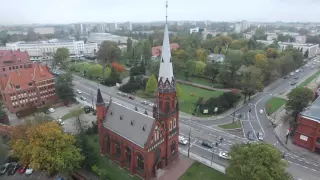 Toruń, Polska. Torun, Poland, drone's video, 4K