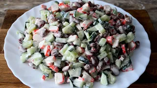 delicious and healthy salad with beans