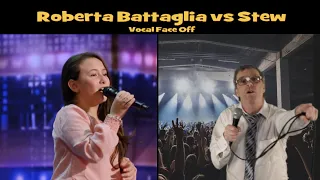 America's got talent performer Roberta Battaglia takes on Stew in this vocal comparison.