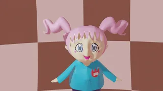 Blender　髪が動く幼女さん