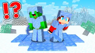 JJ And Mikey Survive In ICE CIRCLE In Minecraft - Maizen