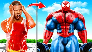 Upgrading SPIDERMAN Into STRONGEST MAN In GTA 5!