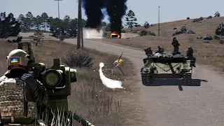 Enemy tanks being picked off in ambush | anti-tank operator in action | ARMA 3: Milsim