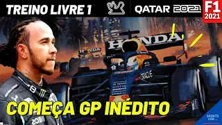 RED BULL NA FRENTE GP CATAR - TREINO LIVRE 1 -  MELHORES MOMENTOS HOJE - FÓRMULA 1 LOSAIL QATAR GP