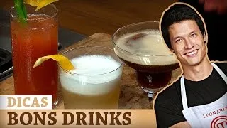 DRINKS (Bloody Mary, Espresso Martini e Whisky Sour) com Leo Young| DICAS MASTERCHEF