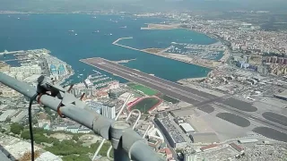 Landing at RAF Gibraltar from the top of the rock