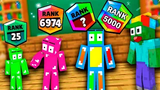 TOP EPISODE Rainbow BRAWL STARS RANK LVL in Monster School Herobrine and Zombie Minecraft Animation