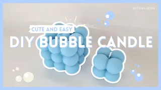 DIY BUBBLE CANDLE + CUTE MINI BUBBLE | how i make bubble candles at home (tutorial)