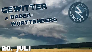 Nach der Hitze kräftige Gewitter über Baden-Württemberg | Stormchasing 2022 ⛈