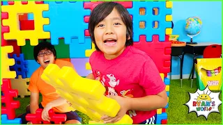Ryan's Pretend Playhouse with Daddy and 1 hr kids video!