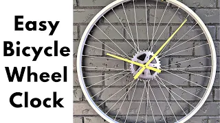 Bicycle Wheel Clock - Easy Industrial DIY Upcycle - Bike Clock - Fast & Easy Upgrade to Junk