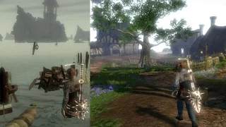 Fable II Oakvale before and after
