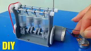 Build a 4 Cylinder Model Engine from PVC  | Vang Hà