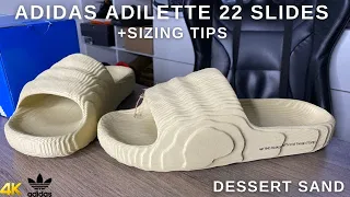 Adidas Adilette 22 Slides Desert Sand On Feet Review