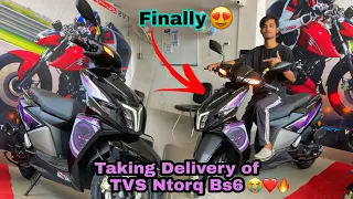 Taking Delivery Of Ntorq 125 Super Squad Edition 🥺❤ || TVS Ntorq BS6 😍🔥 ||