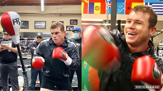 CANELO SUPER HAPPY SHOWS HOW TO HIT THE FIERCE REFLEX BAG WITH ACCURACY, POWER, & COMBOS