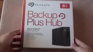 Seagate Backup Plus Hub 8TB External Hard Drive Unboxing