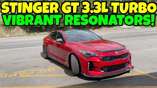 2018 Kia Stinger GT 3.3L TWIN TURBO V6 Dual Exhaust w/ VIBRANT RESONATORS!