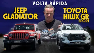 HILUX GR-SPORT É MAIS RÁPIDA QUE A HILUX "NORMAL" NA VR? + Rubinho acelera a Jeep Gladiator na pista
