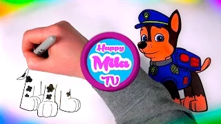 Щенячий патруль Рисуем Гонщика Paw Patrol Chase