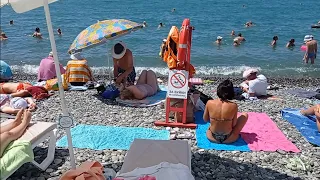 За буйки не заплывать! Актуальная обстановка на пляже в Сочи!