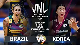 Brazil vs Korea | Women's VNL 2023