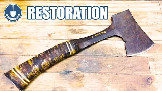 AXE RESTORATION - Estwing Hatchet Restored using a Cashmere Scarf!