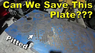 Milling a Badly Pitted Plate for a Plate Chiller on the Metal Planer Mill