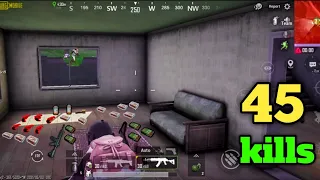 PUBG MOBILE HIGHEST KILL RECORD 45  KILLS | 45 KILLS IN ONE MATCH WORLD RECORD IN PUBG