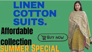 Linen Cotton Suits. Handblock Natural Color Suits. Comfortable & Affordable Summer Special.book fast