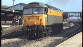 British rail class 47s at Reading railway station in the early 90s