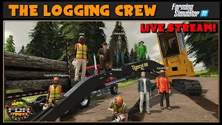 Big Crew Lots of Short Logs! - Logging Crew 54 - Farming Simulator 2022 - FDR Logging