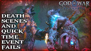 Kratos Death Scenes | Death Scenes and QTE Fails - God of War Ragnarok (4K UHD)
