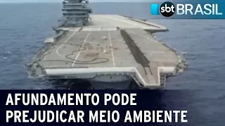 Afundamento do porta-aviões pode causar danos à vida marinha | SBT Brasil (04/02/23)